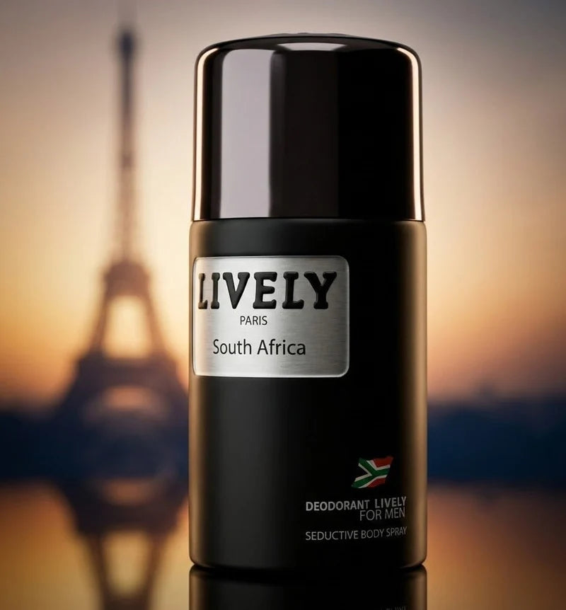 LIVELY - Paris South Africa Deodorant Body Spray for Men