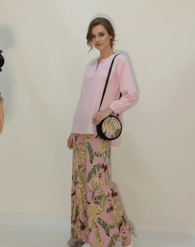 Tropical Print Suit Set