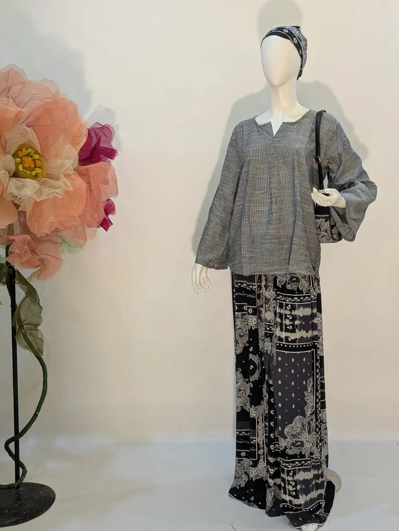 Tunic & Printed Palazzo Set